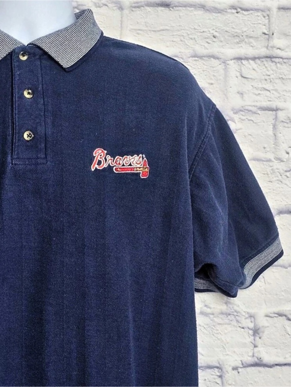Vintage Atlanta Braves MLB Polo | Large